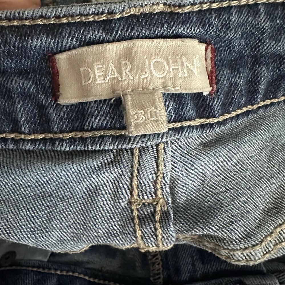 Dear John Rosie Flare Jeans Women's Size 30 Medium Wash Distressed Stretch Denim - Picture 8 of 13